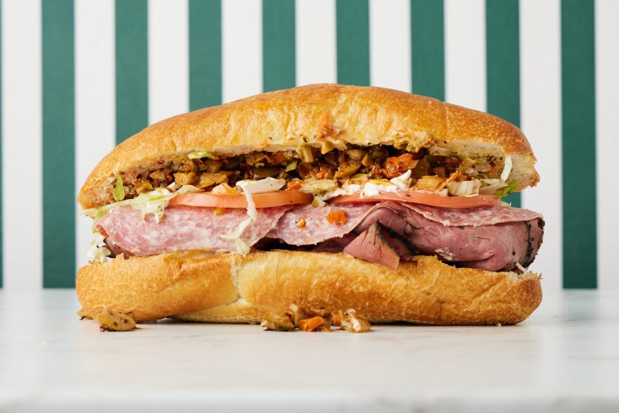 The No. 22 at Italian Sausage Company features pastrami and chili oil made by Kansas City chef James Chang.