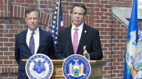 September 25, 2019 - West Hartford, CT - Governor Andrew M. Cuomo meets with Connecticut Governor Ned Lamont in West Hartford. (Mike Groll/Office of Governor Andrew M. Cuomo)