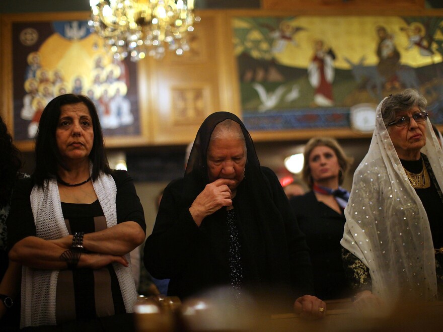 Egyptian Coptic Christians celebrate Christmas Nativity Liturgy, the start of Christmas, at the Coptic Orthodox Church of St. George in Brooklyn last January.