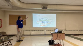 North Sturtevant presents on the Plan New Hampshire team's findings.