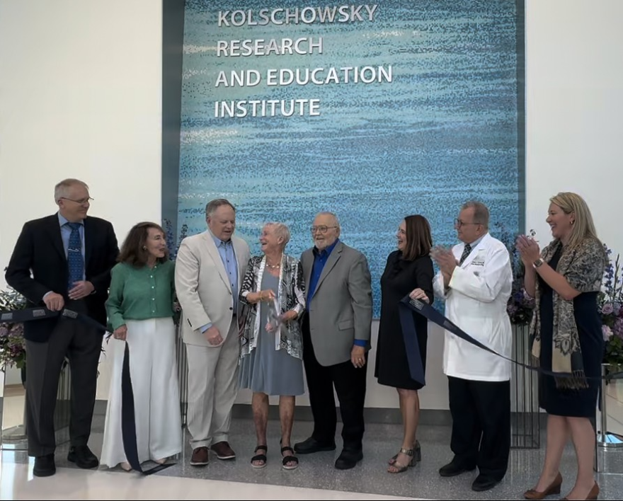 Sarasota Memorial Health Care System held a ribbon-cutting ceremony on Thursday, April 24, 2025, of the Kolschowsky Research and Education Institute, located across the street from Sarasota Memorial Hospital. The institute is named after local philanthropists Jerry and Karen Kolschowsky, whose $25 million gift to Sarasota Memorial Healthcare Foundation was the catalyst for its construction.