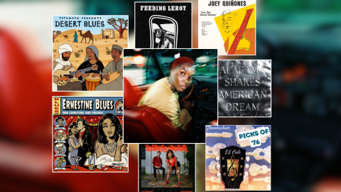 A collage of artwork for the new albums and singles.