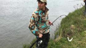 Cade Terada fishing in Unalaska. (Photo courtesy Cade Terada)