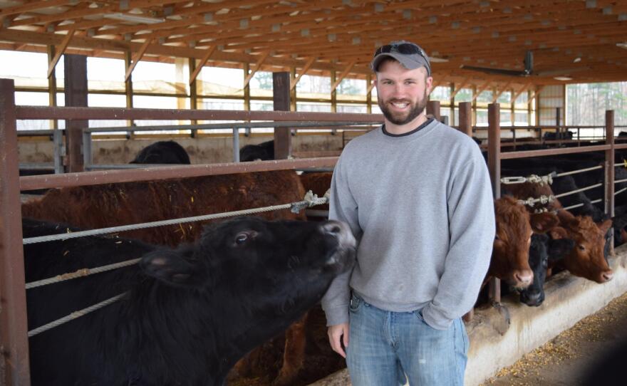 Farmer Adam Kirian runs a grain and livestock farm in Hancock County.