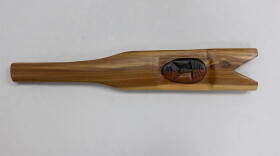 The "Male Drumstick” is a Delaware Nation artifact used during a Big House ceremony.