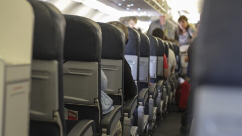 inside an airplane
