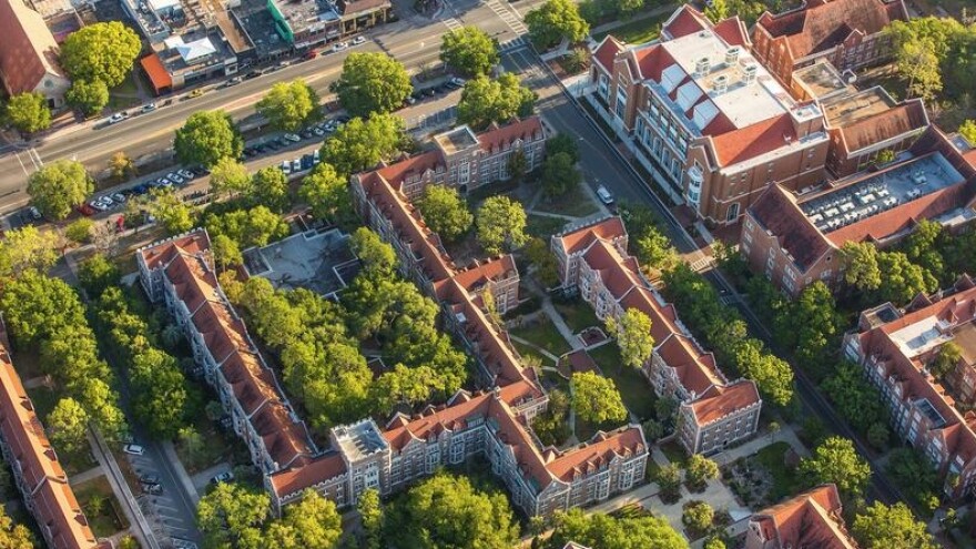 UF campus aerial view 