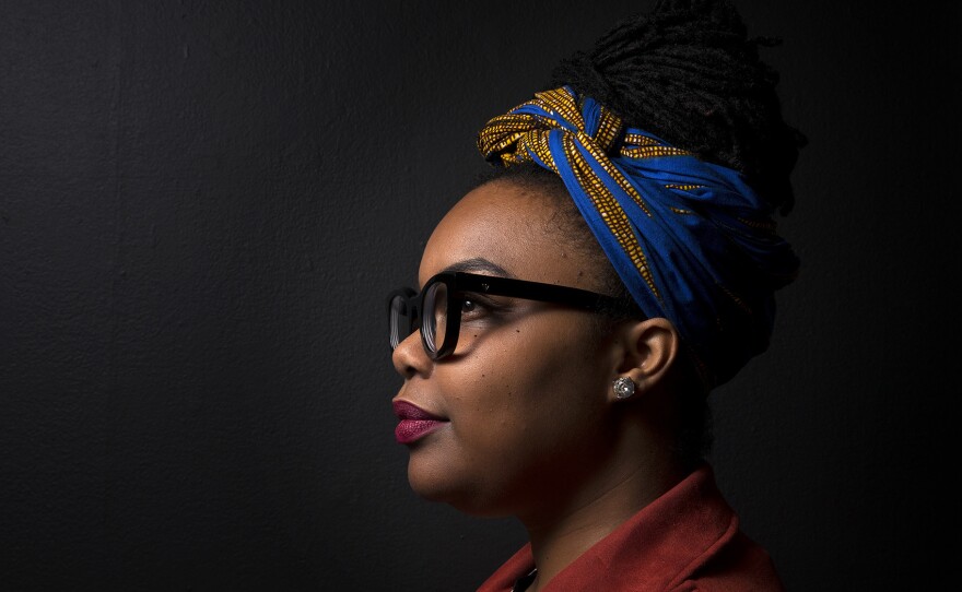 Jessica Rycheal poses for a portrait on Monday, Feb. 12, 2018, at the Northwest African American Museum in Seattle. 