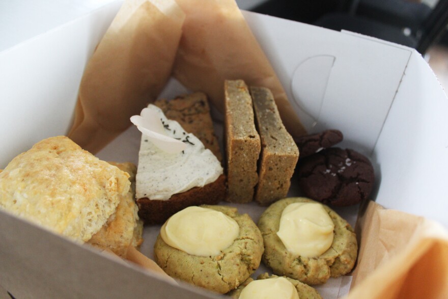 A box full of pastries