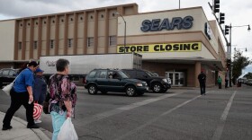 A sign announcing the store will be closing hangs above a Sears store on Aug. 24, 2017 in Chicago.
(Scott Olson/Getty Images)