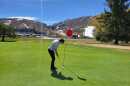 Person golfs at the Park City golf course on March 28, 2026.