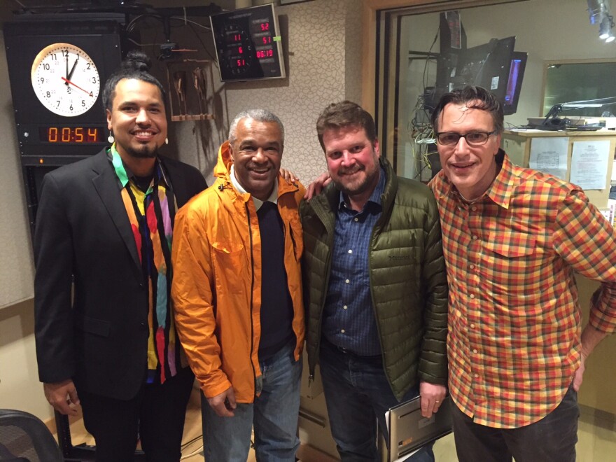 'Week in Review' panel Gyasi Ross, Ron Sims, Jonathan Martin and KUOW's Bill Radke.