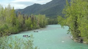 a blue river
