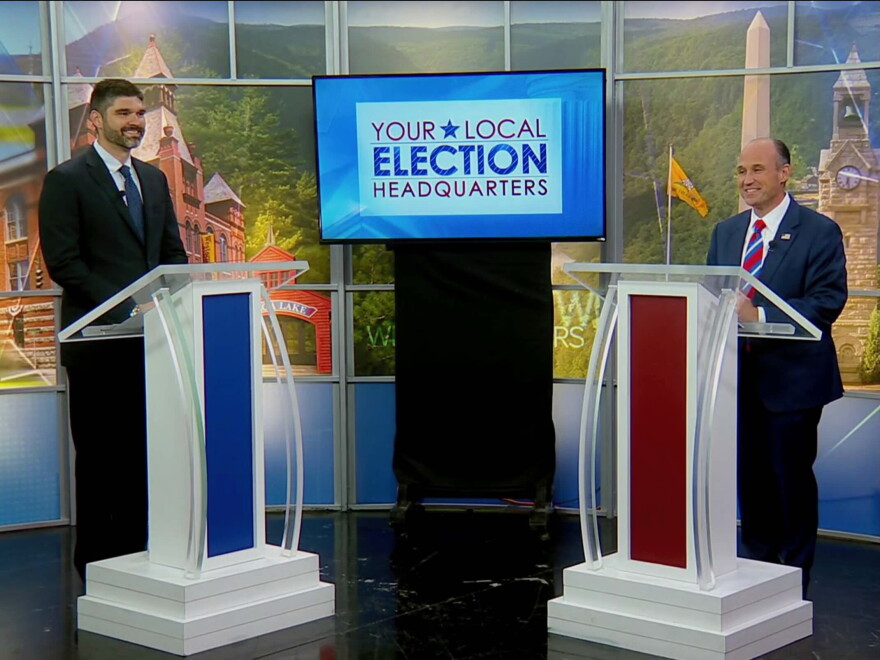 Screenshot from WETM debate Oct. 6.