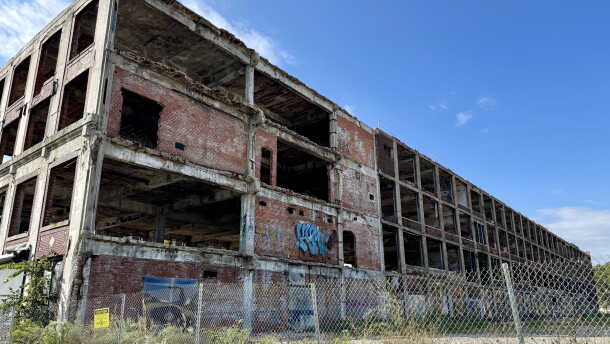 Ruins from Detroit's famous Packard Plant in September, 2026