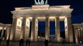 The Brandenburg Gate, a symbol of unity in Berlin. (Peter O'Dowd/Here & Now)