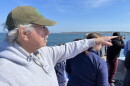 Dale Leavitt, an oyster farmer and marine scientist, gives a tour of the on-water operation at West Island Oysters, an oyster farm he co-owns in Nasketucket Bay, off Fairhaven.