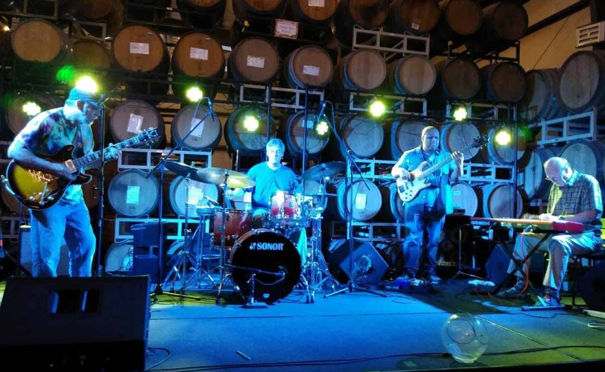 Jeff Sipe's little big band with Mike Barnes at Wicked Weed's Funkatorium