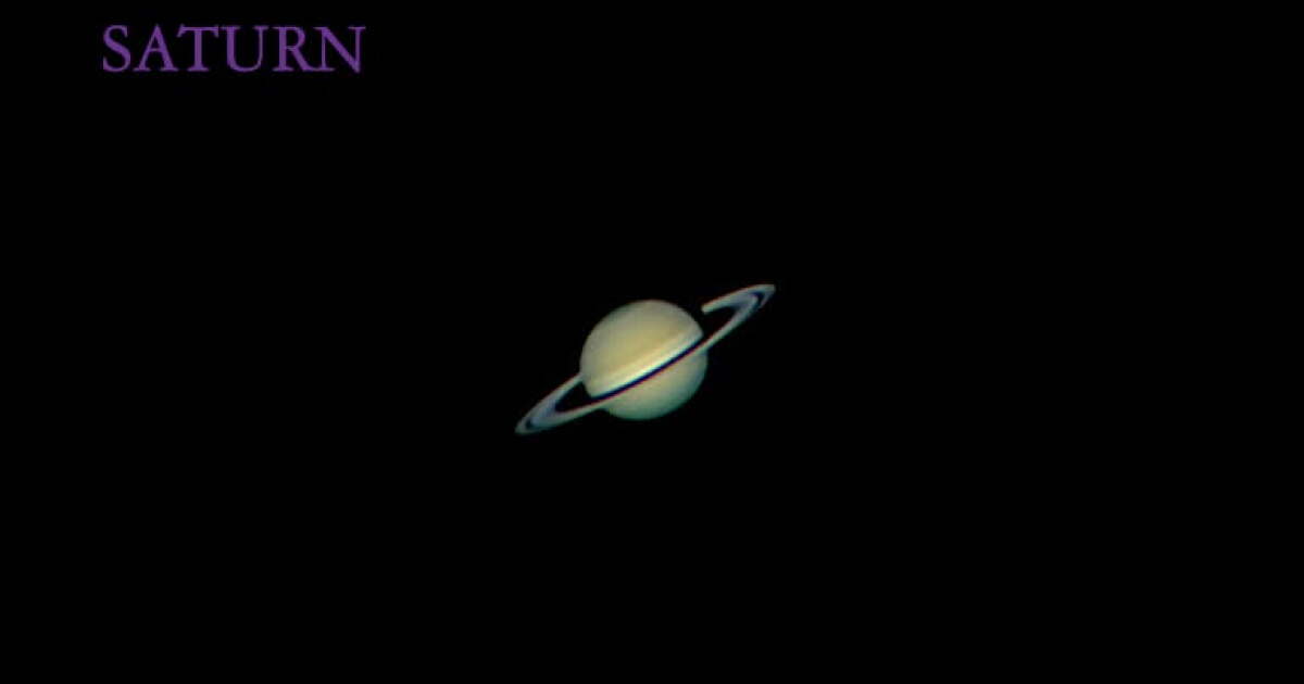 Photo: WUWF EAAA member Marc Glover used his Celestron C 9.5 scope and video cam to capture the ringed planet with its rings now much