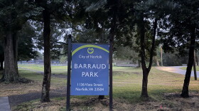 New signage at the historic Barraud Park is part of a major overhaul for park facilities.