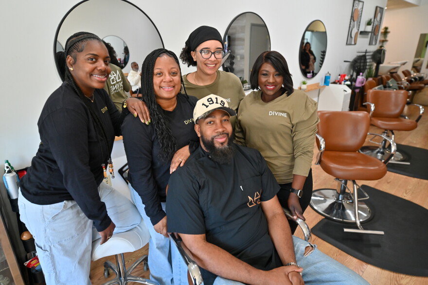 The Divine Hair Studios staff recently completed their OurHAIR training.