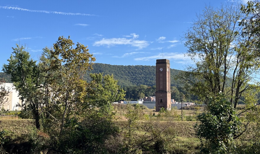 Asheville City Council on Tuesday approved a Costco warehouse store to be located in Enka on land behind the historic Enka clock tower in this photo. The tower, which dates from a time when a massive textile mill sat on the property, is to be preserved as part of the project.