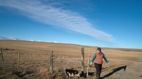 Trina Jo Bradley at the gate to one of her ranch's pastures. Like most ranchers here, she's been largely accommodating of the grizzlies as their population has rebounded and they've spread off of the neighboring mountains into the more populated plains.