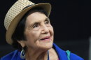 Dolores Huerta, the labor leader, civil rights activist and co-founder of the National Farm Workers Association, is seen at the California Democratic Party's 2025 State Convention at the Anaheim Convention Center in Anaheim, Calif., May 31, 2025.