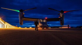 U.S. Marines inspect a MV-22B Osprey prior to flight at Norwegian Air Force Base Bodo during Exercise Cold Response 22, Norway, March 16, 2022. Four U.S. Marines were killed when their Osprey aircraft crashed in a Norwegian town in the Arctic Circle during a NATO exercise unrelated to Russia's war in Ukraine, authorities said Saturday, March 19. Norwegian Prime Minister Jonas Gahr Stoere tweeted that they died in the crash on Friday night. The cause was under investigation.