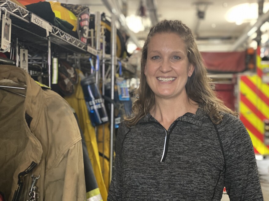 Megan Hodde, a volunteer firefighter with the Estes Valley Fire Protection District, remembers being paged to the station after the East Troublesome wildfire jumped the Continental Divide in October.