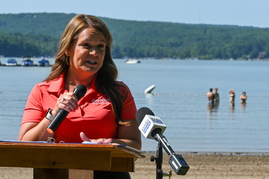 Amy Burnett, director, stakeholder relations for Brookfield Renewable NA speaks about the lakes hydroelectric history.