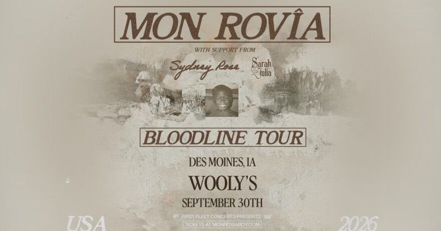 Studio One Presents Mon Rovia at Wooly's on Wednesday, September 30