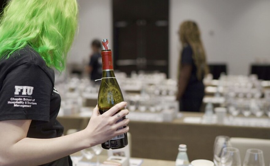 FIU hospitality students working the South Beach Wine and Food Festival in 2025