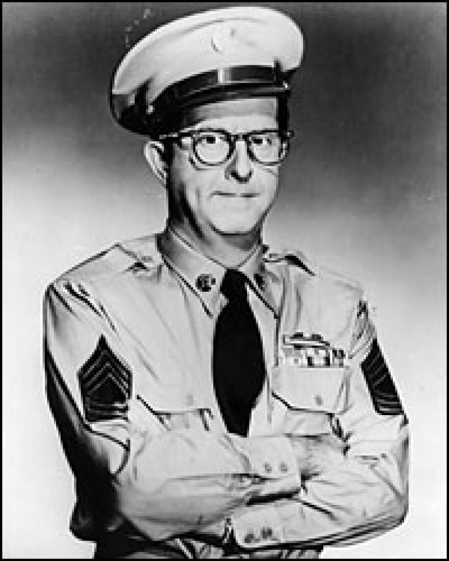 Actor Phil Silvers in 1958, as television's crafty but lovable Sergeant Bilko.