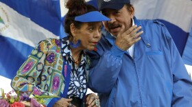 Nicaragua's President Daniel Ortega and his wife, Vice President Rosario Murillo, lead a rally in the capital Managua in 2018.