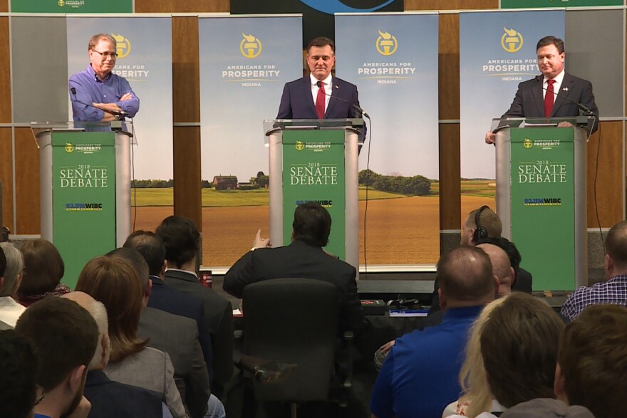 Republican U.S. Senate candidates – Congressmen Luke Messer and Todd Rokita, and businessman Mike Braun – went head-to-head the first time in February at an Americans For Prosperity debate.