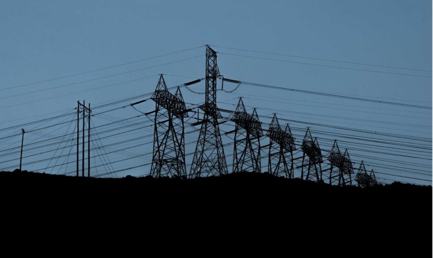 Powerlines in Hood River County above the Columbia River July 25, 2024.
