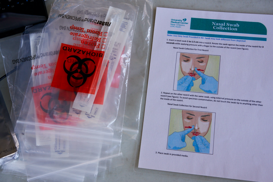 A coronavirus testing kit.