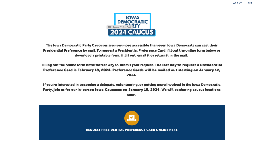 Website of the Iowa Democratic Party