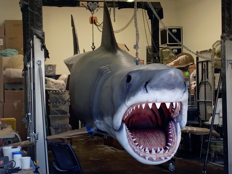 The last Bruce is 25 feet long and living in captivity in Nicotero's Chatsworth, Calif., studio until he makes his debut at the Academy Museum.