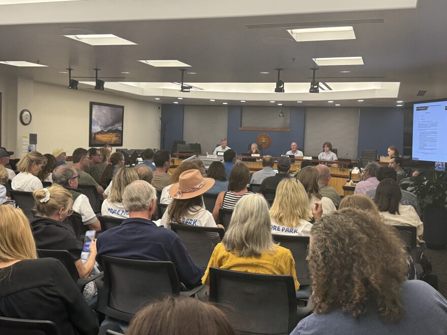 Residents filled the Park City Planning Commission chambers Aug. 12, 2026. Locals commented on the 5-acre Bonanza Park plans.