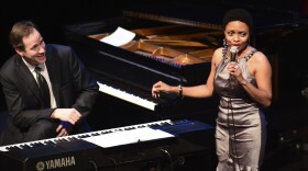 Noel Freidline and Maria Howell performing jazz music.