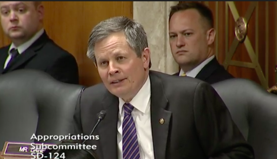 Senator Steve Daines at the Senate Appropriations Subcommittee meeting on April 30, 2019