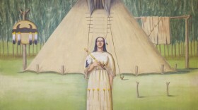 Oscar Howe's Buffalo Calf Maiden mural