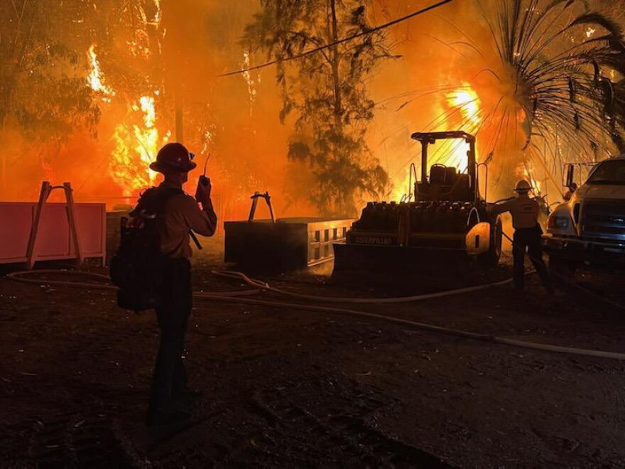 A man has been arrested on an arson charge in connection with a brush fire in Goleta.