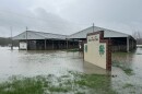 The Grand River has flooded parts of the Ionia FairGrounds, home of the Ionia Free Fair, April 16, 2026.