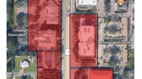 Affected area of water main break