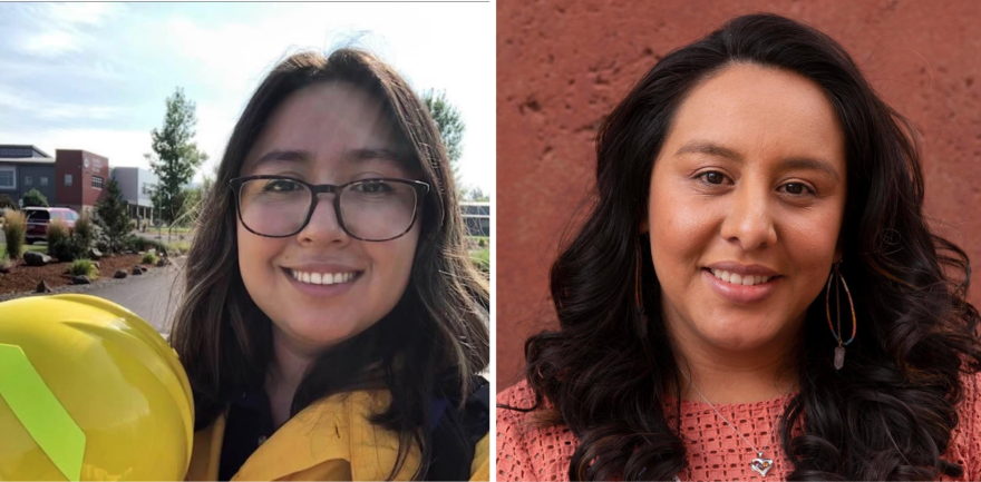 Elizabeth Velasco, left, provided Spanish translations during the Grizzly Creek fire for the national Type 1 incident management team. Jasmin Ramirez, right, was leadership programs coordinator for Voces Unidas during the Grizzly Creek fire and led an effort to request Spanish translations from the Garfield County Sheriff’s Office for its Facebook updates during the fire.