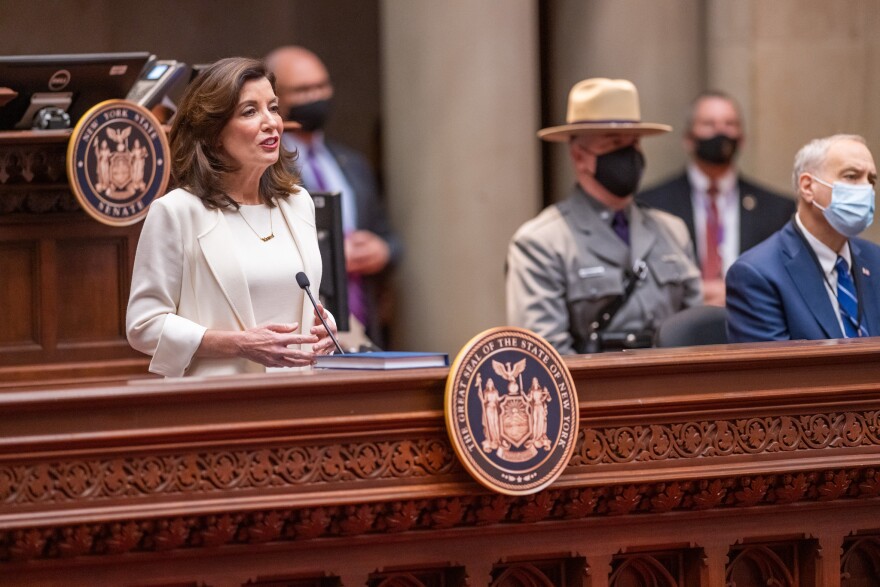 Gov. Kathy Hochul delivers her first State of the State address, Wednesday January 5, 2022