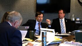 Virginia ABC CEO Travis Hill speaks during an ABC Board of directors meeting on March 20, 2023. (Meghan McIntyre/Virginia Mercury)